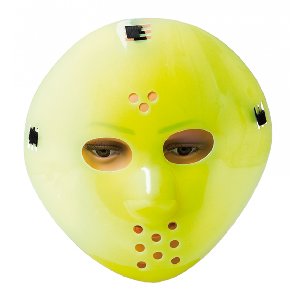 HOCKEY GLOW MASKE Halloween masker fra Sjov & Spil.