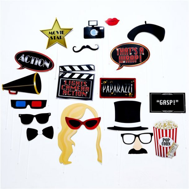 Hollywood photo props - Sjove ting til Hollywood festen.
